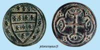 59380408 Jetons aux armoiries indéterminées - Undetermined coat of arms tokens