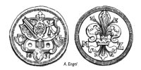 jeton-token-médaille-rechenpfennig-tessera-méreau-sigilli-getone-rekenpfennig-plomb-pallofa-Nuremberg-Tournai svg+xml,%3Csvg%20xmlns%3D%22http%3A%2F%2Fwww.w3 Jetons et Méreaux d'Alsace-Lorraine - Marken, Zeichen aus Elsass-Lothringen - Tokens
